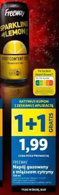 Lidl Freeway Napój gazowany z miąższem cytryny oferta