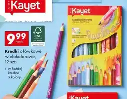Biedronka Kredki ołówkowe wielokolorowe, 12 szt oferta