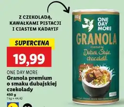 Lidl ONE DAY MORE Granola premium o smaku dubajskiej czekolady oferta