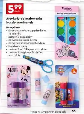 Biedronka Artykuły do malowania lub do wycinanek oferta