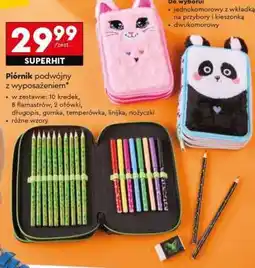 Biedronka Piórnik podwójny z wyposażeniem oferta