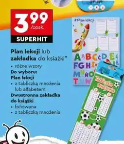 Biedronka Plan lekcji lub zakładka do książki oferta