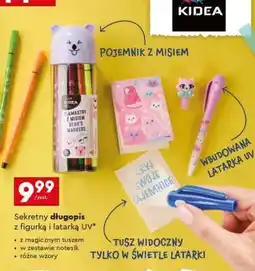 Biedronka Sekretny długopis z figurką i latarką UV oferta