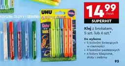 Biedronka Klej z brokatem, 5 szt. lub 6 szt oferta