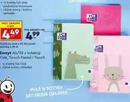 Biedronka Zeszyt A5/32 z kolekcji Kids, Touch Pastel i Touch oferta