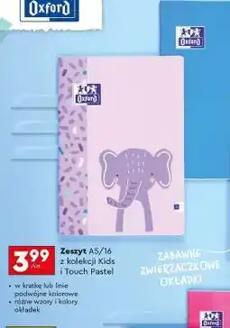 Biedronka Zeszyt A5/16 z kolekcji Kids i Touch Pastel oferta