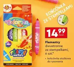 Biedronka Flamastry dwustronne ze stempelkami, 6 szt oferta