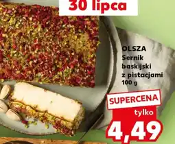 Kaufland OLSZA Sernik baskijski z pistacjami oferta