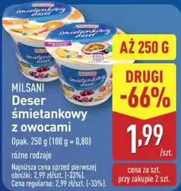 ALDI Deser śmietankowy z owocami oferta