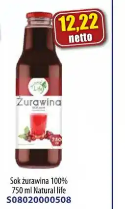 AT Sok żurawina Natural Life oferta