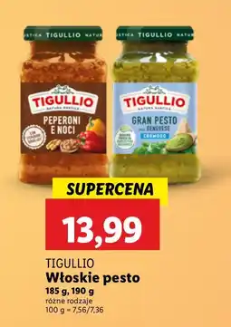 Lidl Pesto włoskie Tigullio peperoni e noci oferta