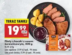 Biedronka Filety z kaczki z sosem żurawinowym Biedronka oferta