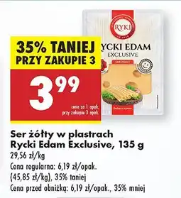 Biedronka Ser żółty w plastrach Rycki Edam Exclusive oferta