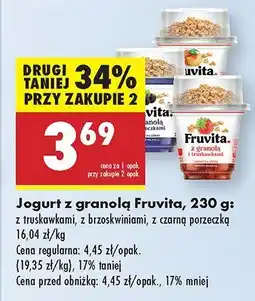 Biedronka Jogurt z granolą Fruvita oferta