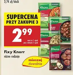 Biedronka Fixy Knorr różne rodzaje oferta