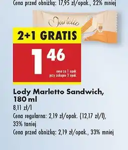 Biedronka Lody Marletto Sandwich oferta