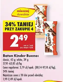 Biedronka Baton Kinder Bueno oferta