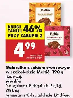 Biedronka Galaretka z sokiem owocowym w czekoladzie Meltie oferta