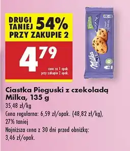 Biedronka Ciastka Pieguski z czekoladą Milka oferta