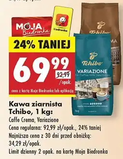 Biedronka Kawa ziarnista Tchibo oferta