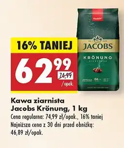 Biedronka Kawa ziarnista Jacobs Krönung oferta