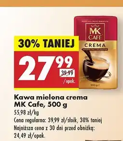 Biedronka Kawa mielona crema MK Cafe oferta
