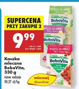 Biedronka Kaszka mleczna BoboVita różne rodzaje oferta