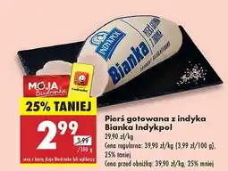 Biedronka Pierś gotowana z indyka Bianka Indykpol oferta