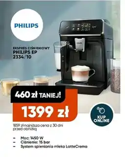 Max Elektro Ekspres ciśnieniowy Philips EP 2334/10 oferta