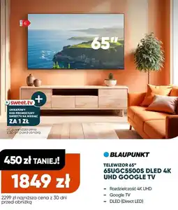 Max Elektro Telewizor Blaupunkt 65UGC5500S DLED 4K UHD Google TV oferta