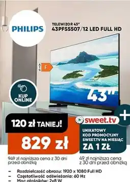 Max Elektro Telewizor Philips 43PFS5507/12 LED Full HD oferta