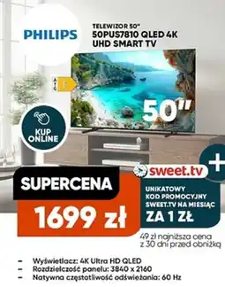 Max Elektro Telewizor Philips 50PUS7810 QLED 4K UHD Smart TV oferta