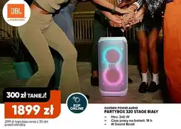 Max Elektro Głośnik Power Audio JBL Partybox 320 Stage Biały oferta