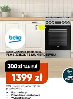Max Elektro Kuchnia gazowo-elektryczna Beko FSM51331DXDT oferta