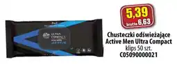 AT Chusteczki odświeżające Active Men Ultra Compact oferta