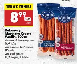 Biedronka Kabanosy klasyczne Kraina Wędlin wieprzowe oferta