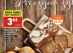 Biedronka Chleb żytni 100% bez dodatku drożdży Biedronka oferta