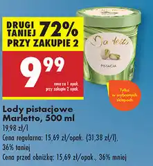 Biedronka Lody pistacjowe Marletto 500ml oferta