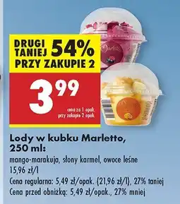 Biedronka Lody w kubku Marletto oowoce leśne oferta