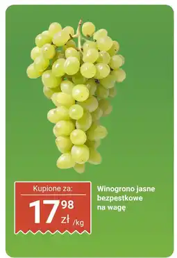 Biedronka Winogrono jasne bezpestkowe 1 kg Biedronka oferta