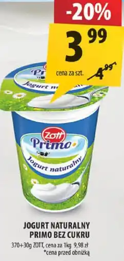 Arhelan Jogurt naturalny primo bez cukru Zott oferta