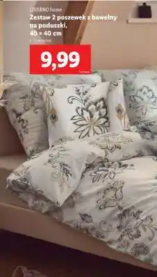 Lidl LIVARNO home Zestaw 2 poszewek z bawełny na poduszki oferta