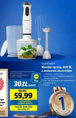 Lidl SILVERCREST Blender ręczny, 600 W, z zestawem akcesoriów oferta