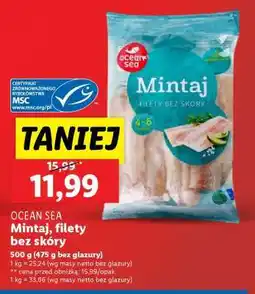 Lidl OCEAN SEA Mintaj, filety bez skóry oferta
