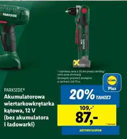 Lidl PARKSIDE Akumulatorowa wiertarkowkrętarka kątowa, 12 V oferta