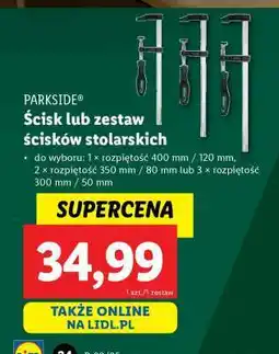 Lidl PARKSIDE Ścisk lub zestaw ścisków stolarskich oferta