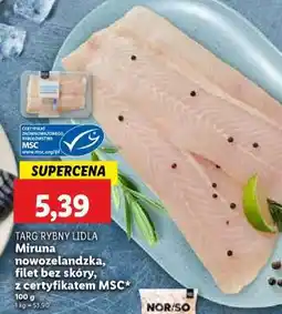 Lidl Miruna nowozelandzka, filet bez skóry, z certyfikatem MSC oferta