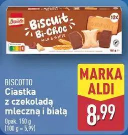 ALDI Ciastka z czekoladą mleczną i białą oferta