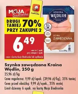 Biedronka Szynka zawędzana Kraina Wędlin oferta