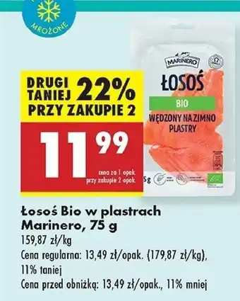 Biedronka Łosoś wędzony na zimno bio Marinero oferta